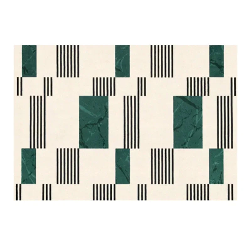 Abstract Pattern Carpets Living Room Decorative Green Minimalist Bedroom Bedside Carpet Minimalist Creative Art Large Area Rugs