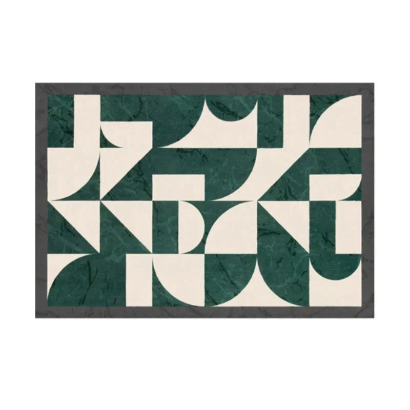 Abstract Pattern Carpets Living Room Decorative Green Minimalist Bedroom Bedside Carpet Minimalist Creative Art Large Area Rugs